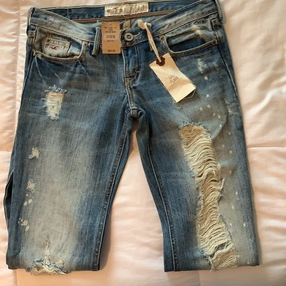 Hollister Women's Boot Cut Jeans - Blue - Picture 3 of 5